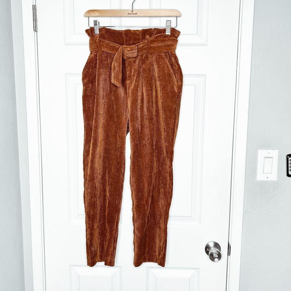 Wildfable Corduroy Brown tapered Trousers sz 2